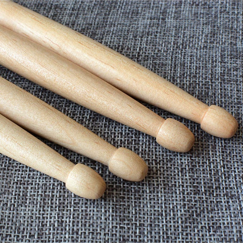 ARLX Drum Sticks 5A Wood Tip Drumstick (2 Pair Maple) - Image 4